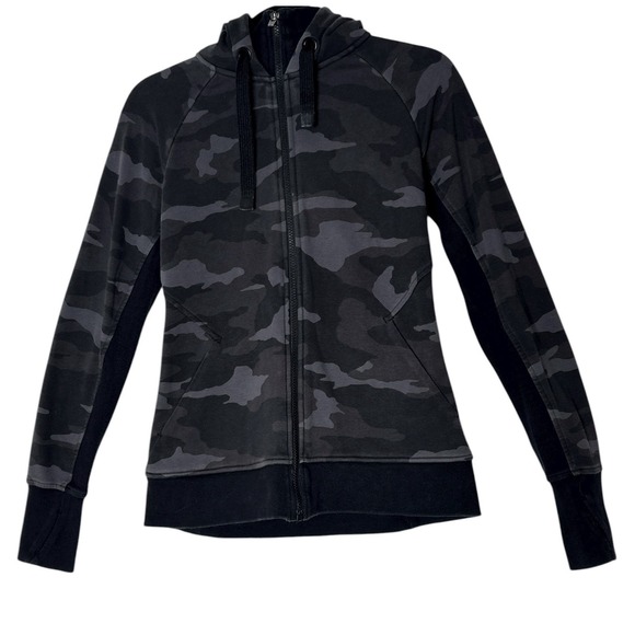 ATHLETA Jacket Women's Small‎ Hoodie Camo Sweatshirt Full Zip Athleisure Outdoor - Picture 3 of 10